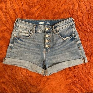 OLD NAVY button fly high rise shorts